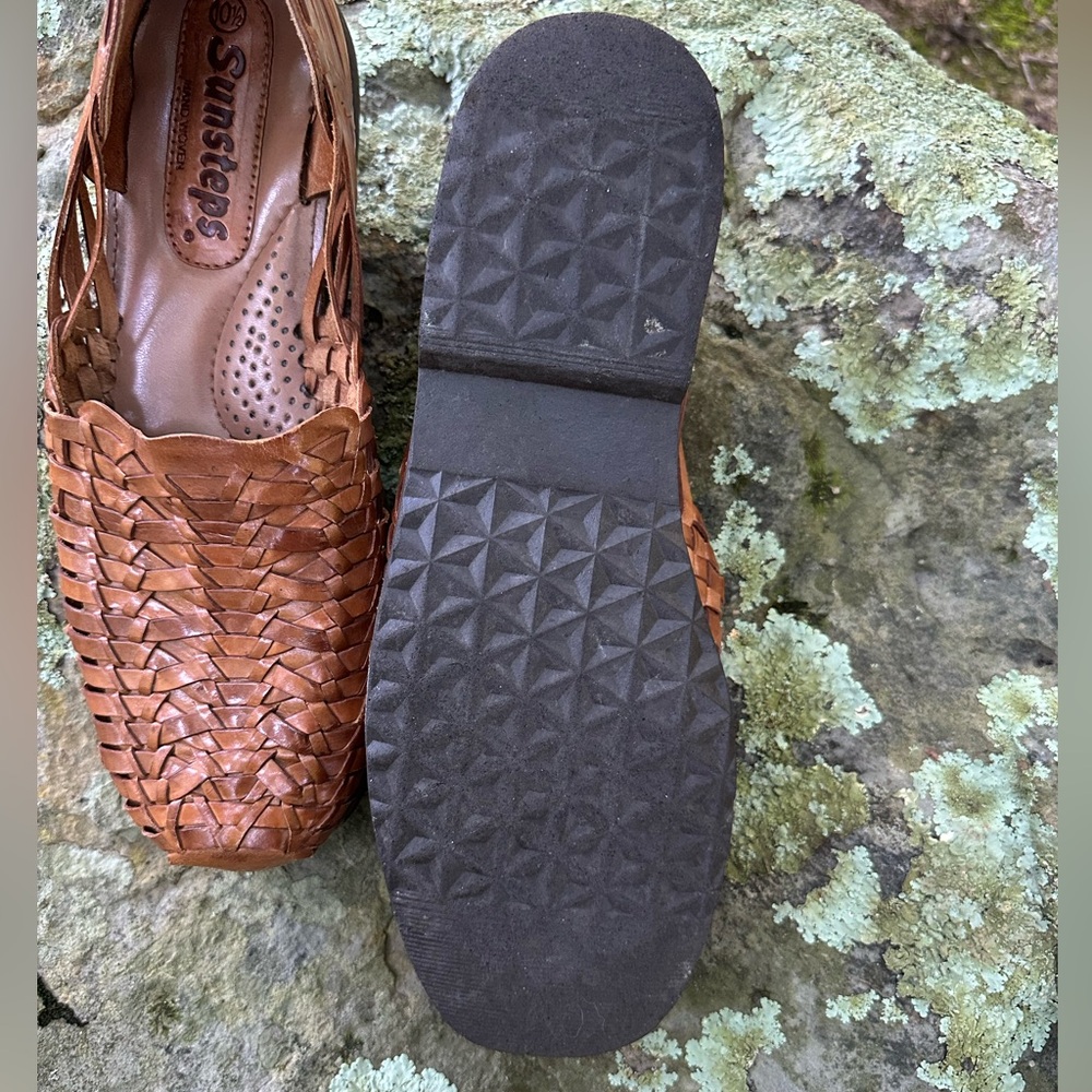 Sunsteps Leather Hand Woven Sandals size 10.5 - Picture 6 of 9